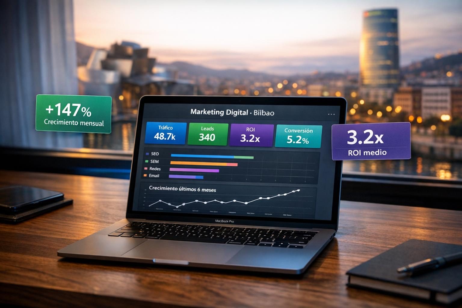 Agencia de marketing digital en Bilbao — Dashboard multicanal