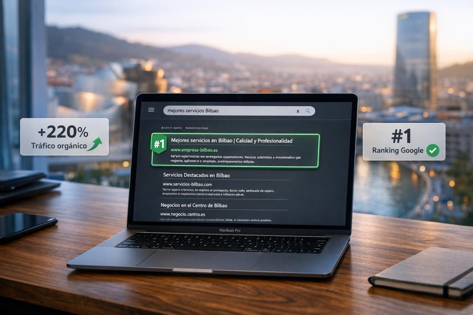 SEO en Bilbao — Ranking #1 en Google para "mejores abogados Bilbao"