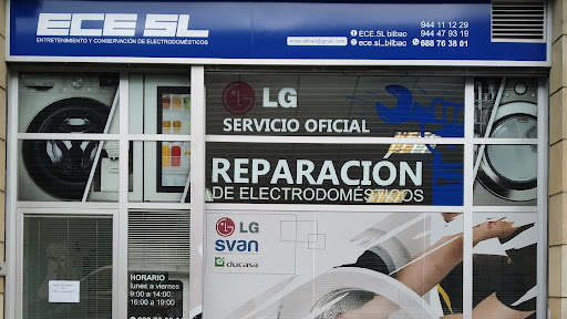 ECE SL Reparación de Electrodomésticos Servicio técnico oficial de LG, DUCASA, DAEWOO Y WINIA (TELEVISORES NO REPARAMOS)